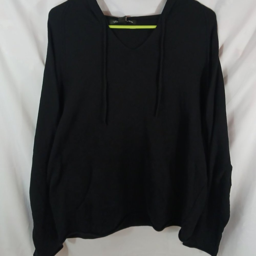 Kenneth Cole New York Black Pull Over Cotton/Cashmere Hoodie XL